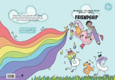 Friendship  – Bilingual Coloring Book (English – French)